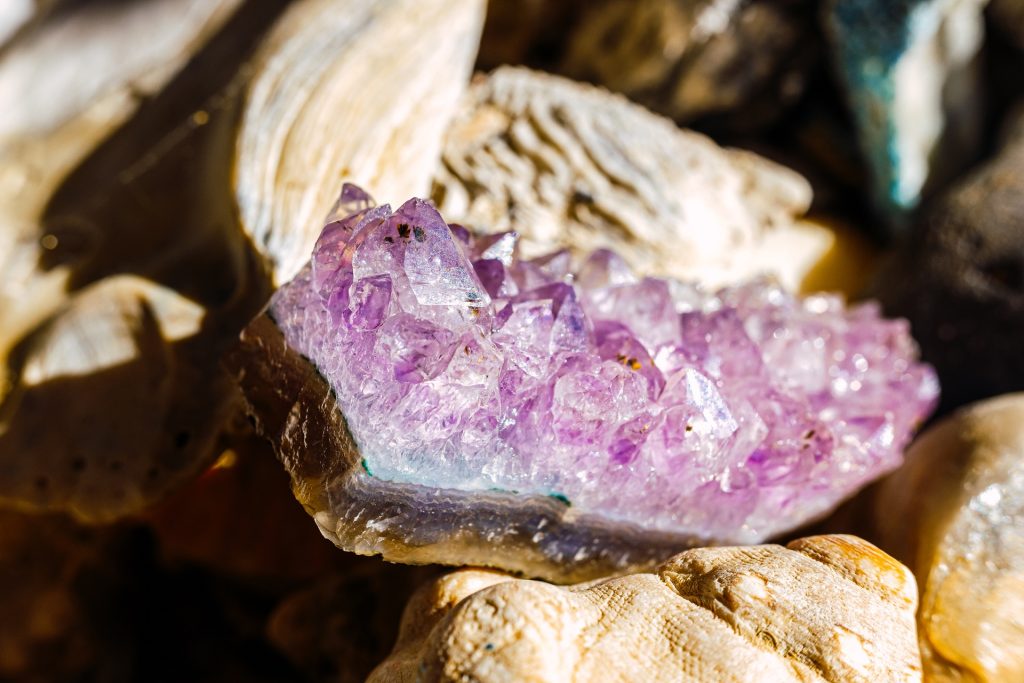 Amethyst is a violet macrocrystalline variety of quartz